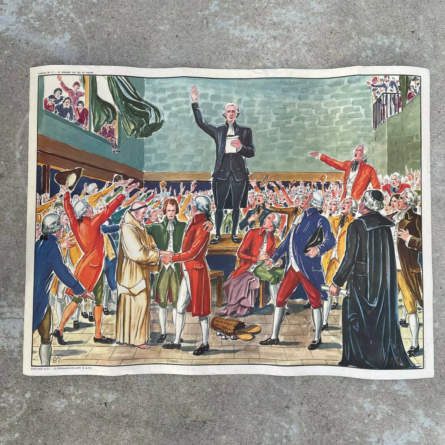 Vintage French Revolution Poster Double-Sided Educational History 05112119 Does Not Apply