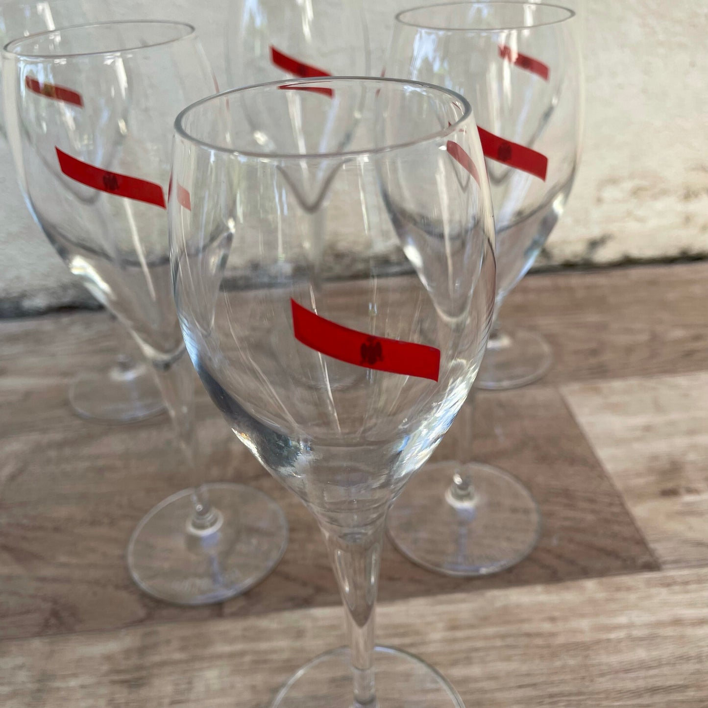Vintage Mumm Champagne Flutes Set 6 Crystal Glasses France 22022318 mumm