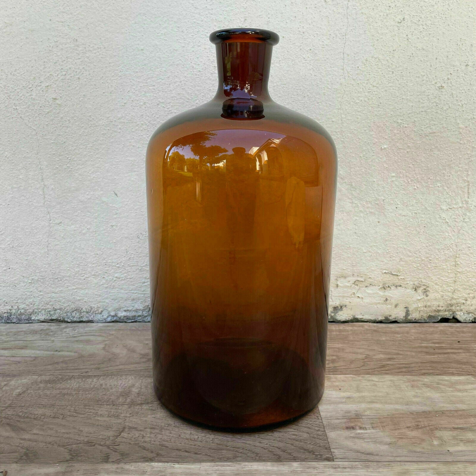 French Amber Apothecary Bottle Vintage Hand Blown Glass 1930s 26072125 Fleamarketfrance