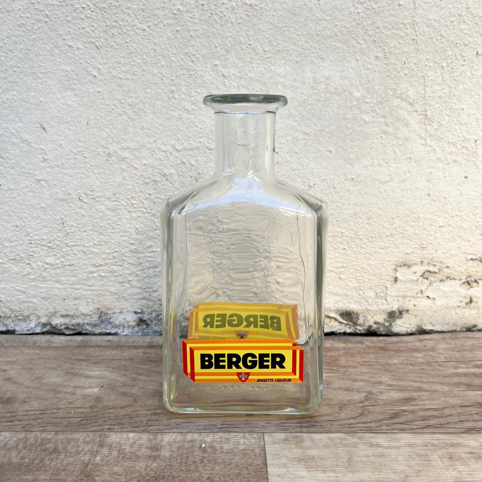 French Vintage Pastis Carafe BERGER Anisette Glass Water Jug 13092216 BERGER