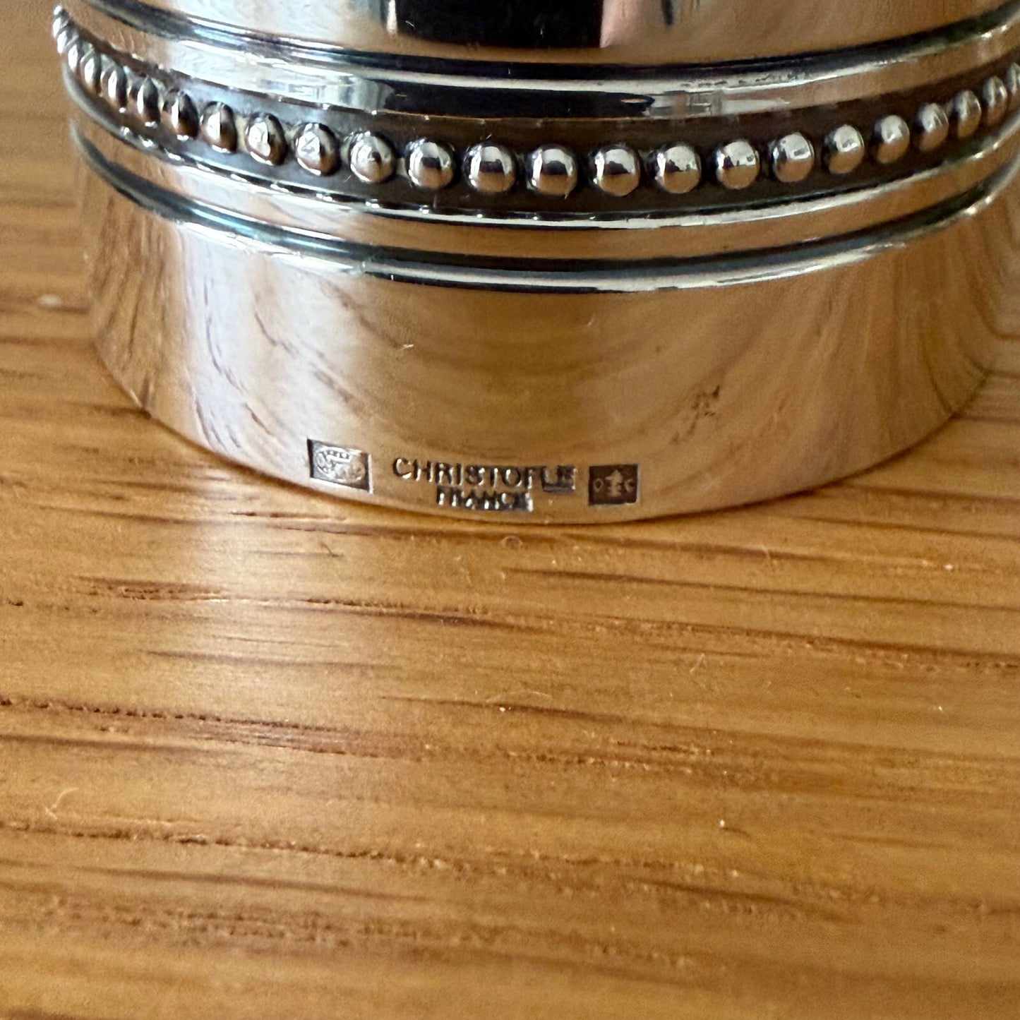 CHRISTOFLE FRANCE SILVERPLATE ANTIQUE NAPKIN RING 18042517 Christofle