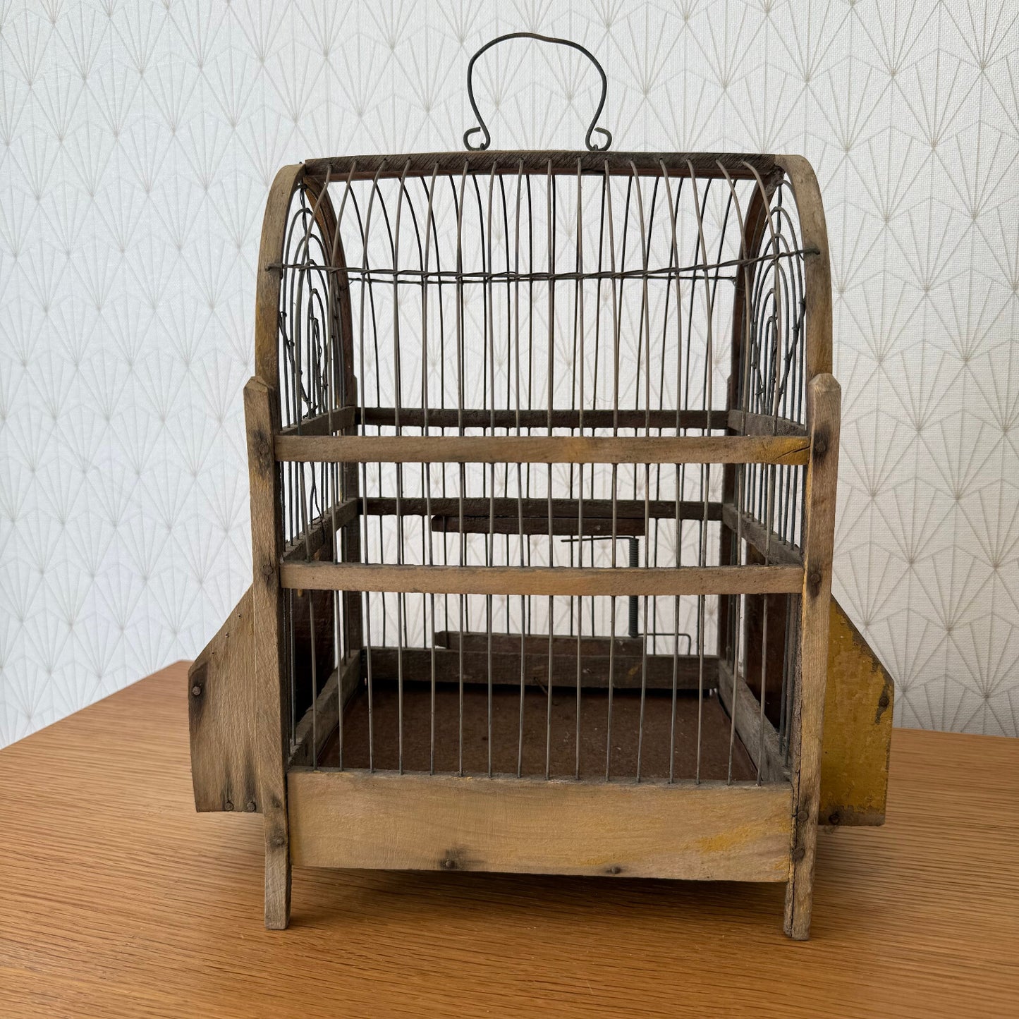 Vintage French Style Bird House Cage Wood Wire Metal Decorative 1206258 Bird