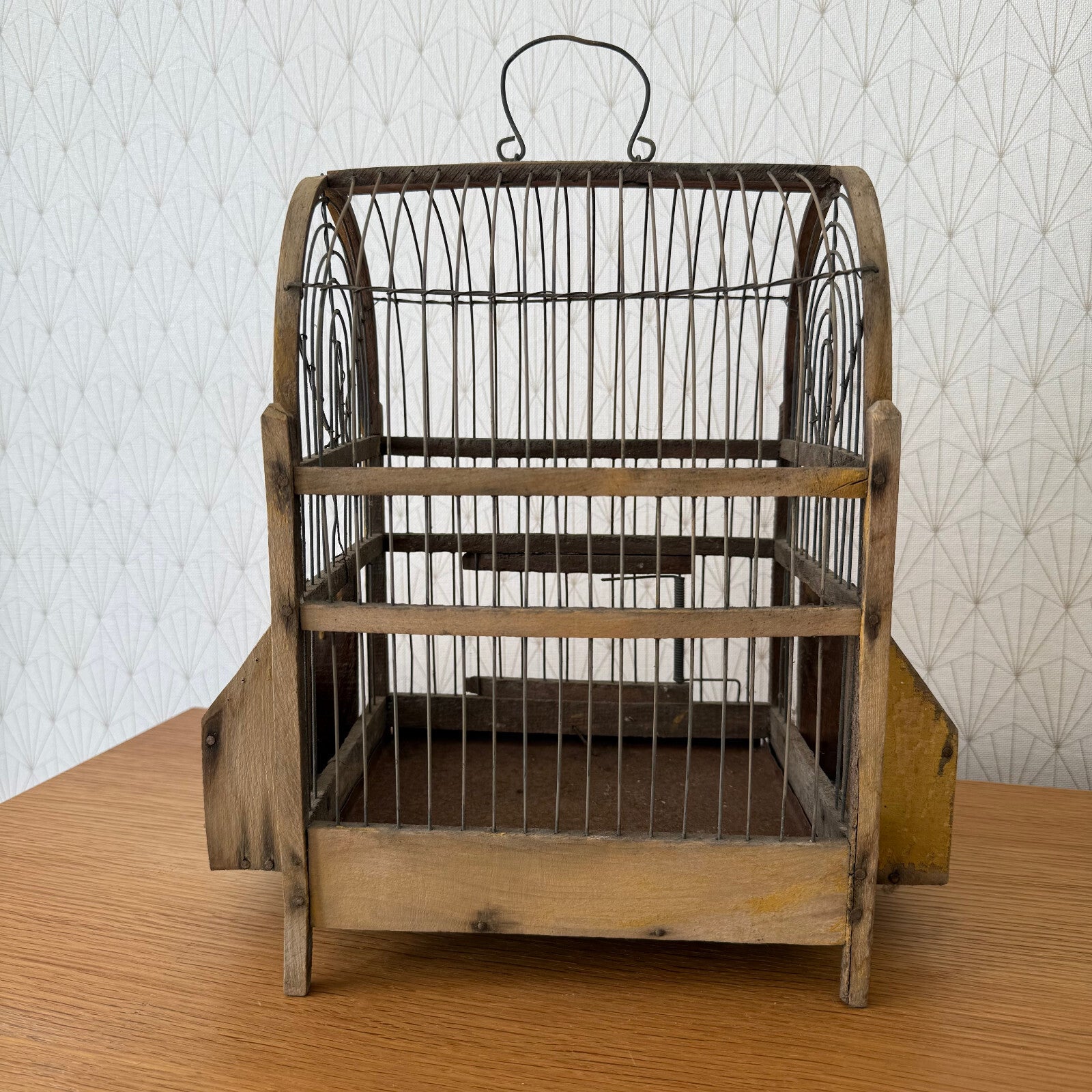 Vintage French Style Bird House Cage Wood Wire Metal Decorative 1206258 Bird