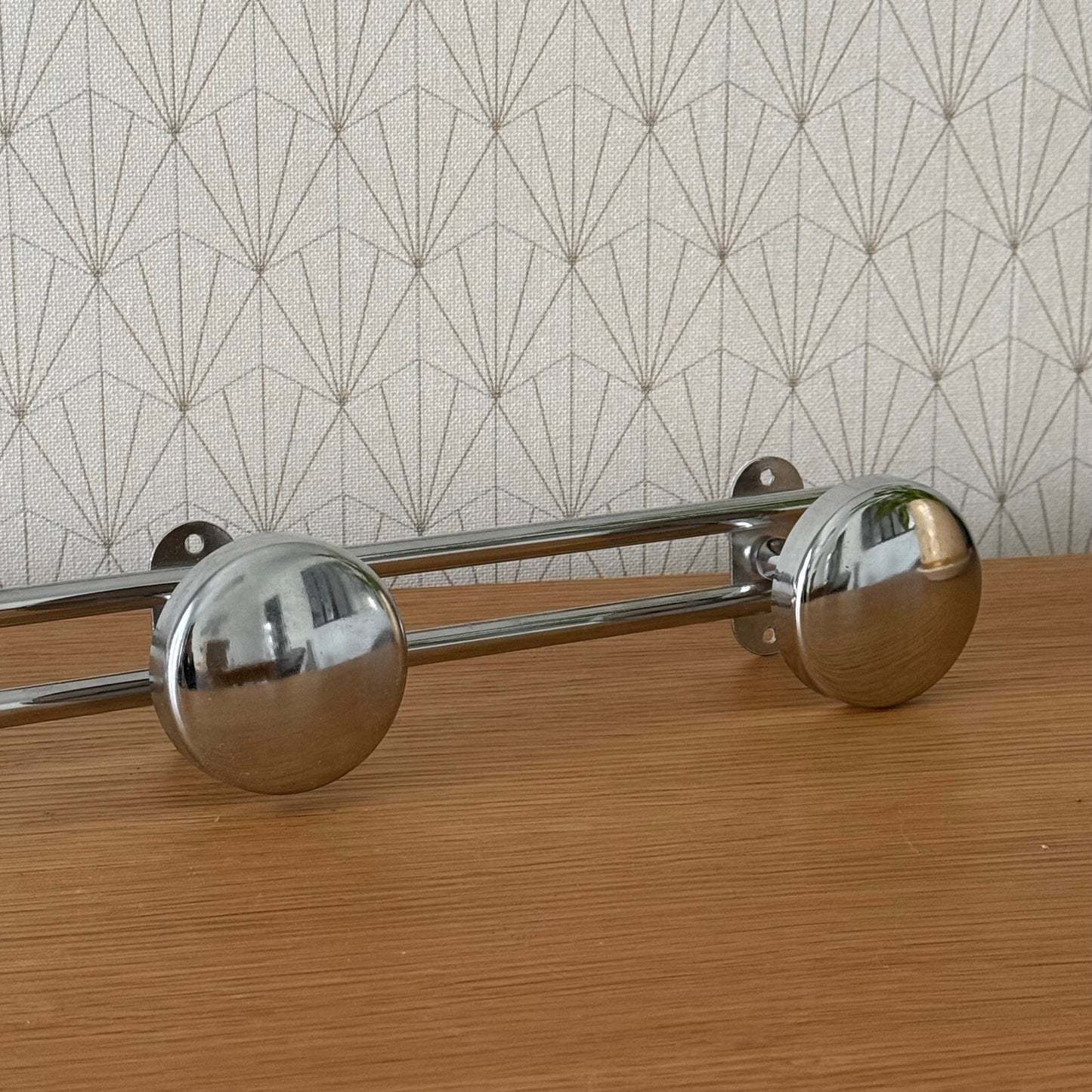 Vintage French Metal 3 Hook Coat Rack/Wall-Mounted Entryway Storage 1804252 Unbranded