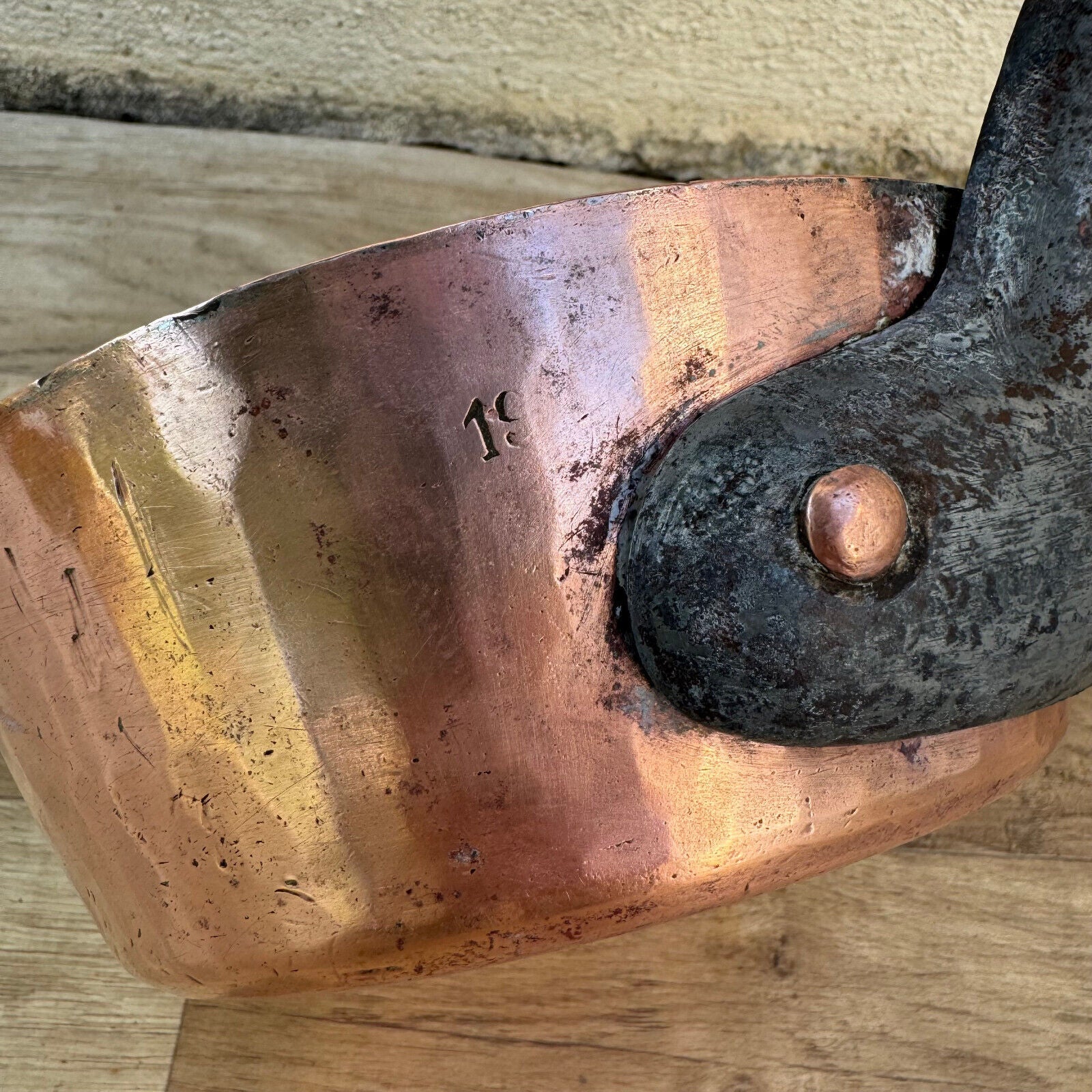 antique FRENCH Copper PAN TIN LINING windsor 2.3kg 2107242 - Fleamarketfrance