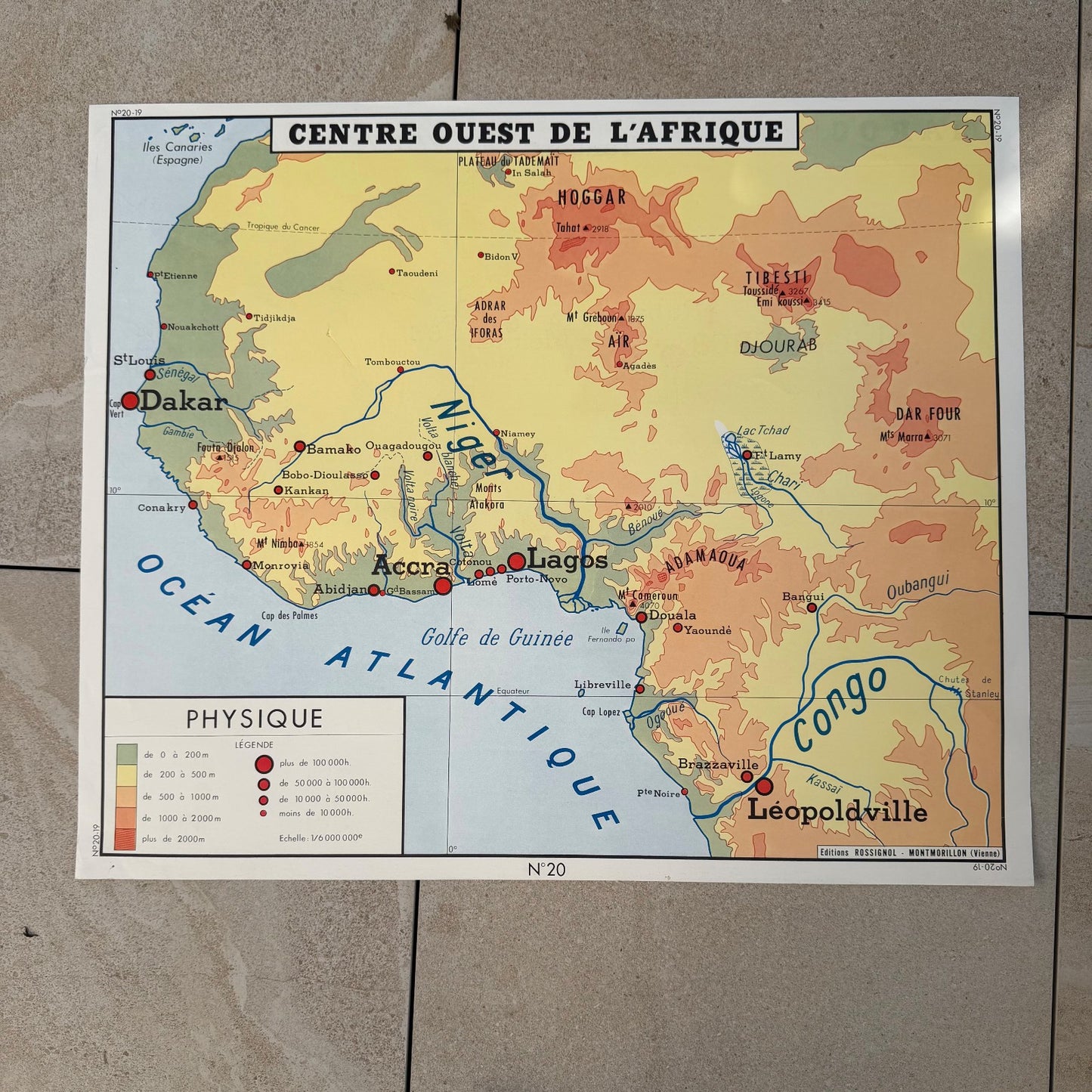 Vintage French Educational School Map Poster Morocco Africa 2008269 Fleamarketfrance