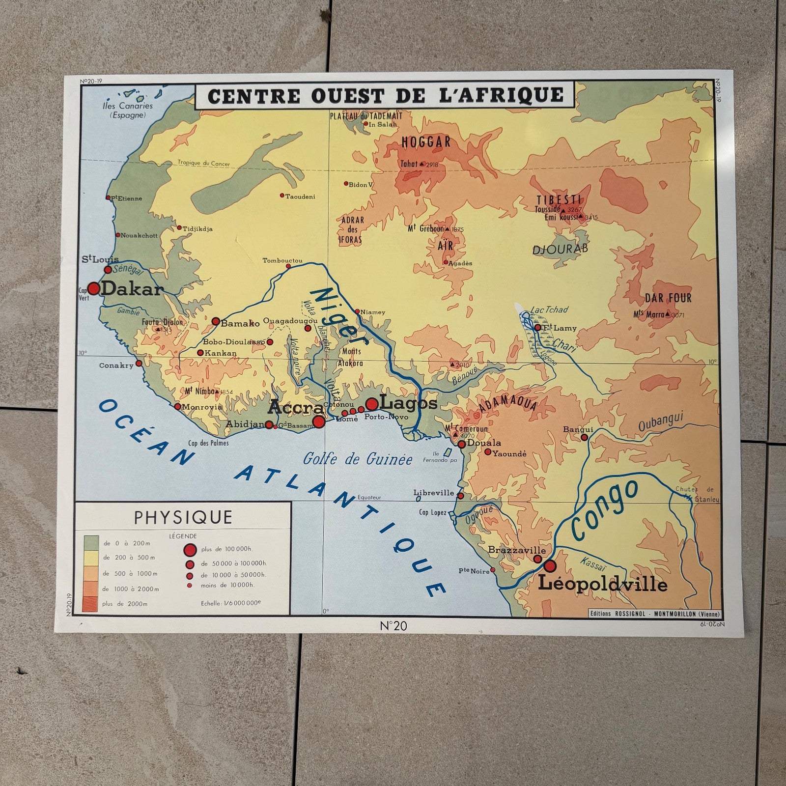Vintage French Educational School Map Poster Morocco Africa 2008269 Fleamarketfrance