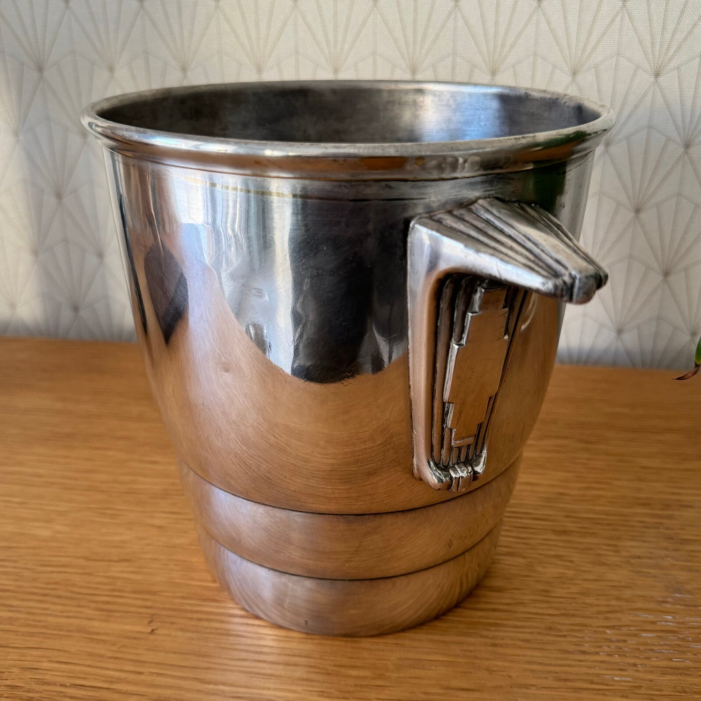 French Silver Plated Champagne Bucket Ice Cooler Art Deco Vintage 0703242 Fleamarketfrance