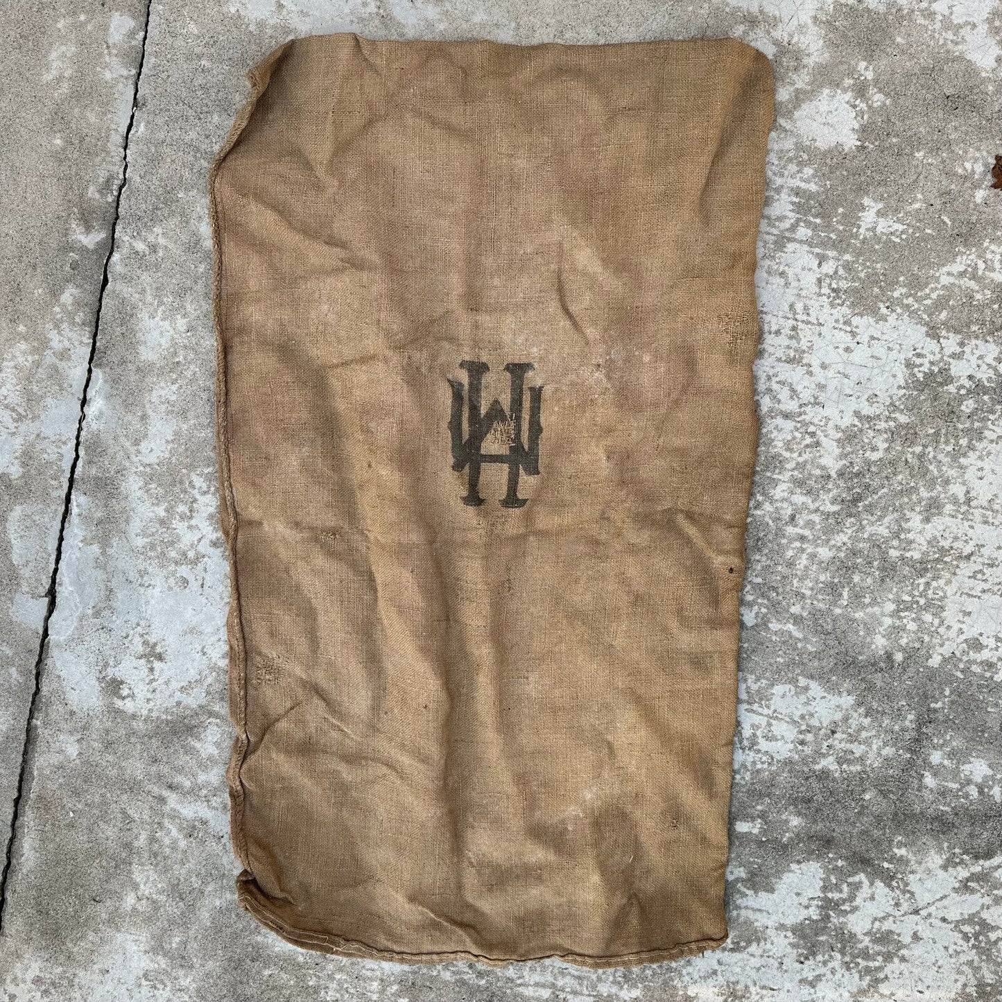 Vintage French Grain Cereal Flour Linen Bag 0311231 - Fleamarketfrance