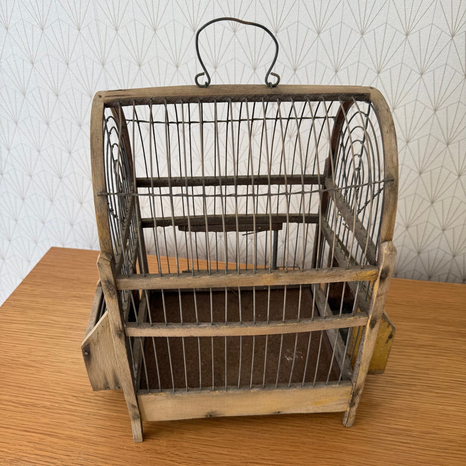 Vintage French Style Bird House Cage Wood Wire Metal Decorative 1206258 Bird