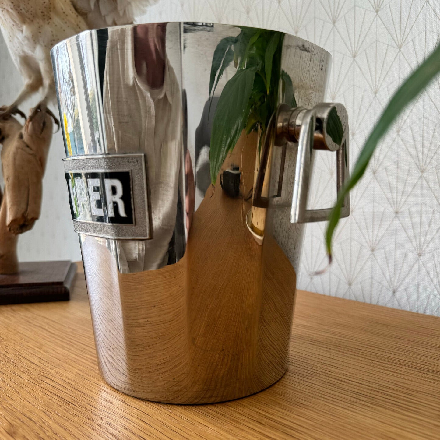 Vintage French Champagne Silverplate Ice Bucket Cooler PIPER 0808244 - Fleamarketfrance