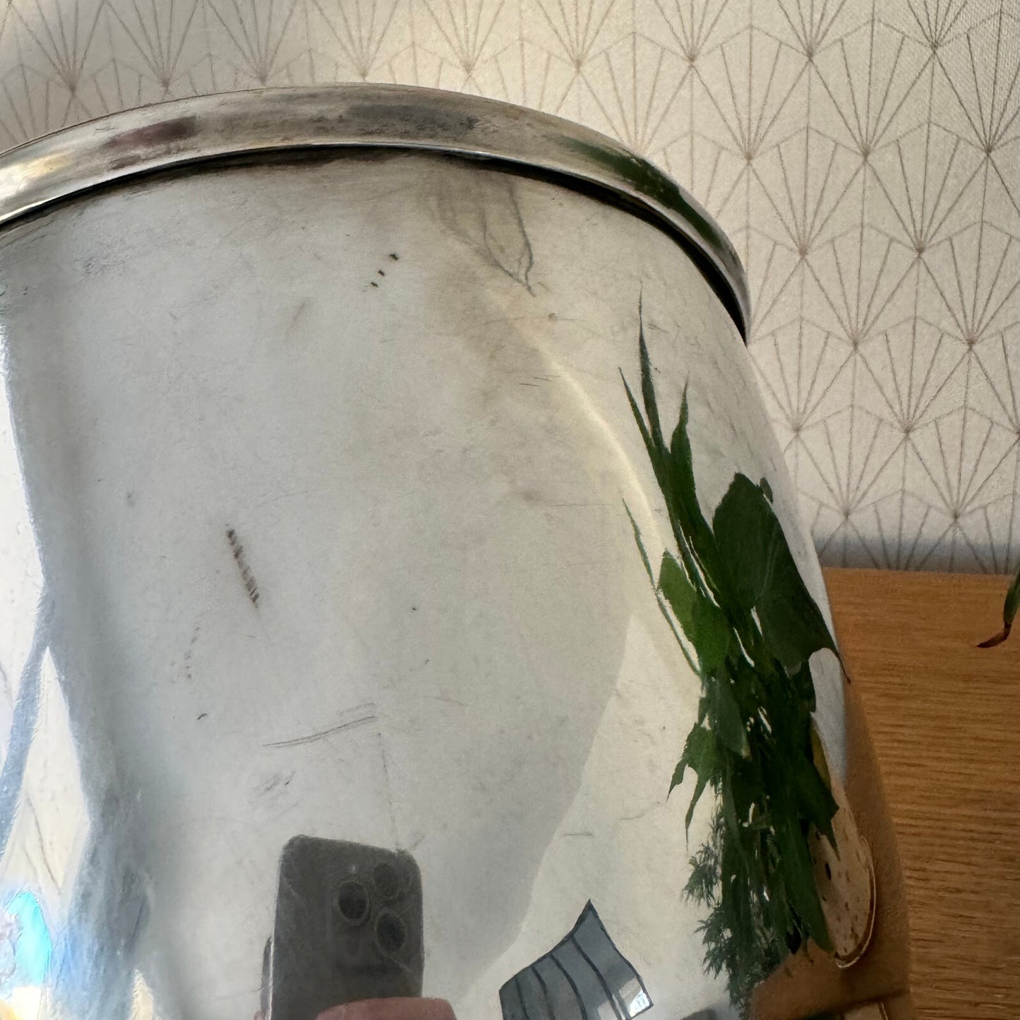 French Silver Plated Champagne Bucket Ice Cooler Art Deco Vintage 0703242 Fleamarketfrance