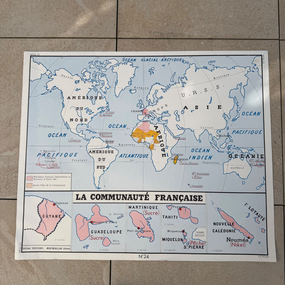 Vintage French Educational School Map Poster Madagascar 20082611 Fleamarketfrance