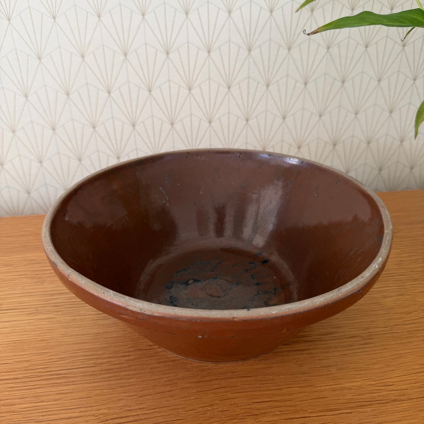 Vintage French Stoneware Mixing Bowl Digoin Pottery Country Kitchen 2201261 Fleamarketfrance : French vintage and antique decor