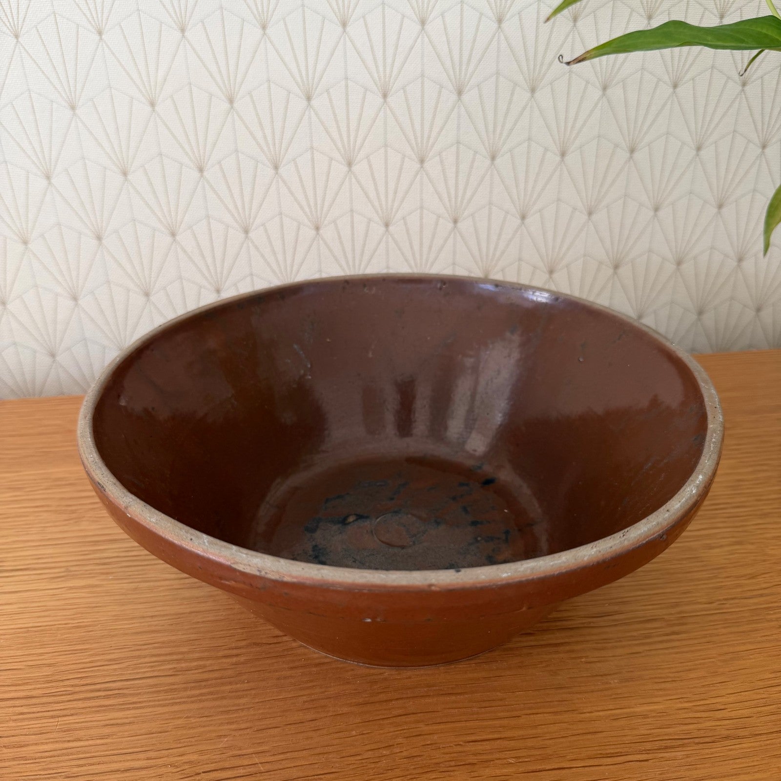 Vintage French Stoneware Mixing Bowl Digoin Pottery Country Kitchen 2201261 Fleamarketfrance : French vintage and antique decor