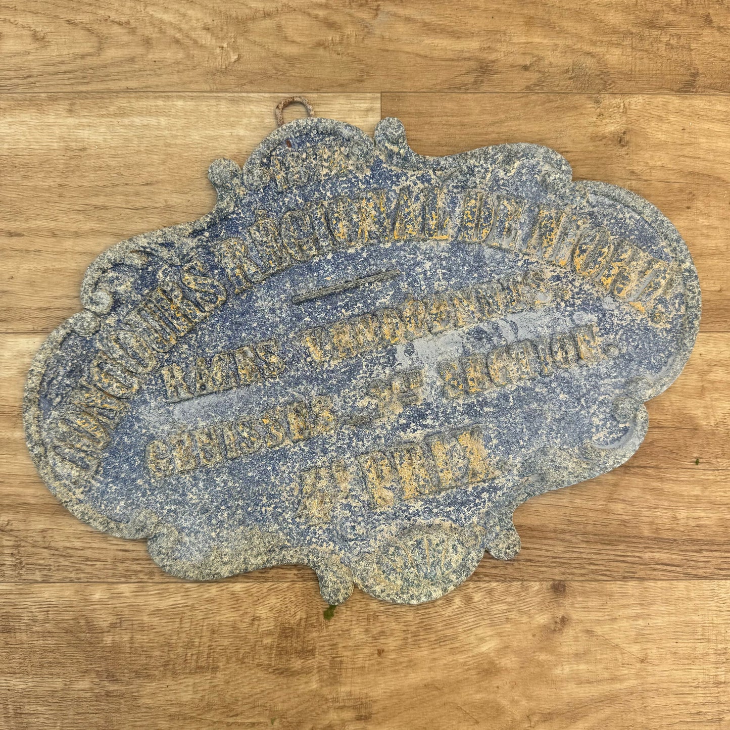 French Agricultural Trophy Plaque 1874 Vintage Farm Award Metal 2507243 Fleamarketfrance