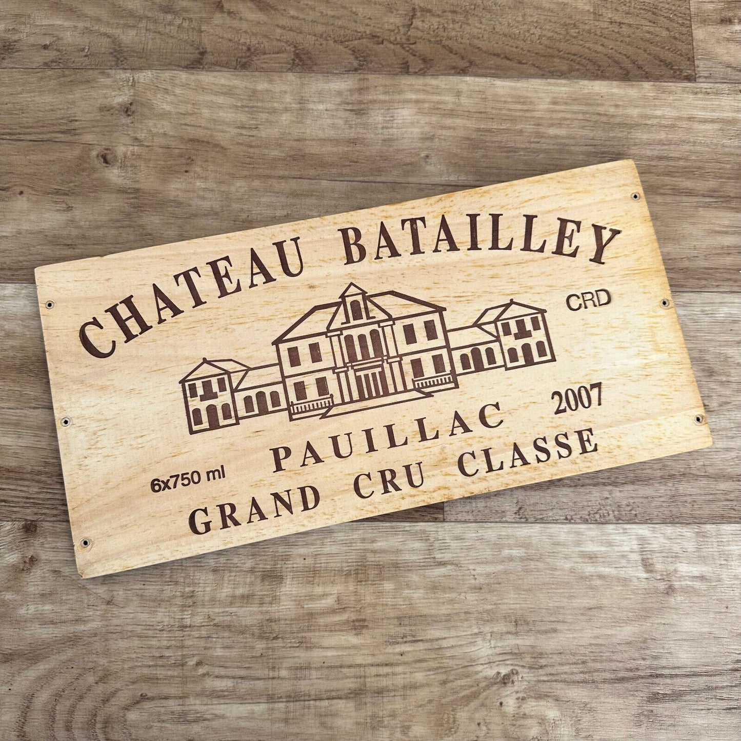 Wine Wood Crate Box Panel Vintage French wall sign BATAILLEY 10022457 - Fleamarketfrance