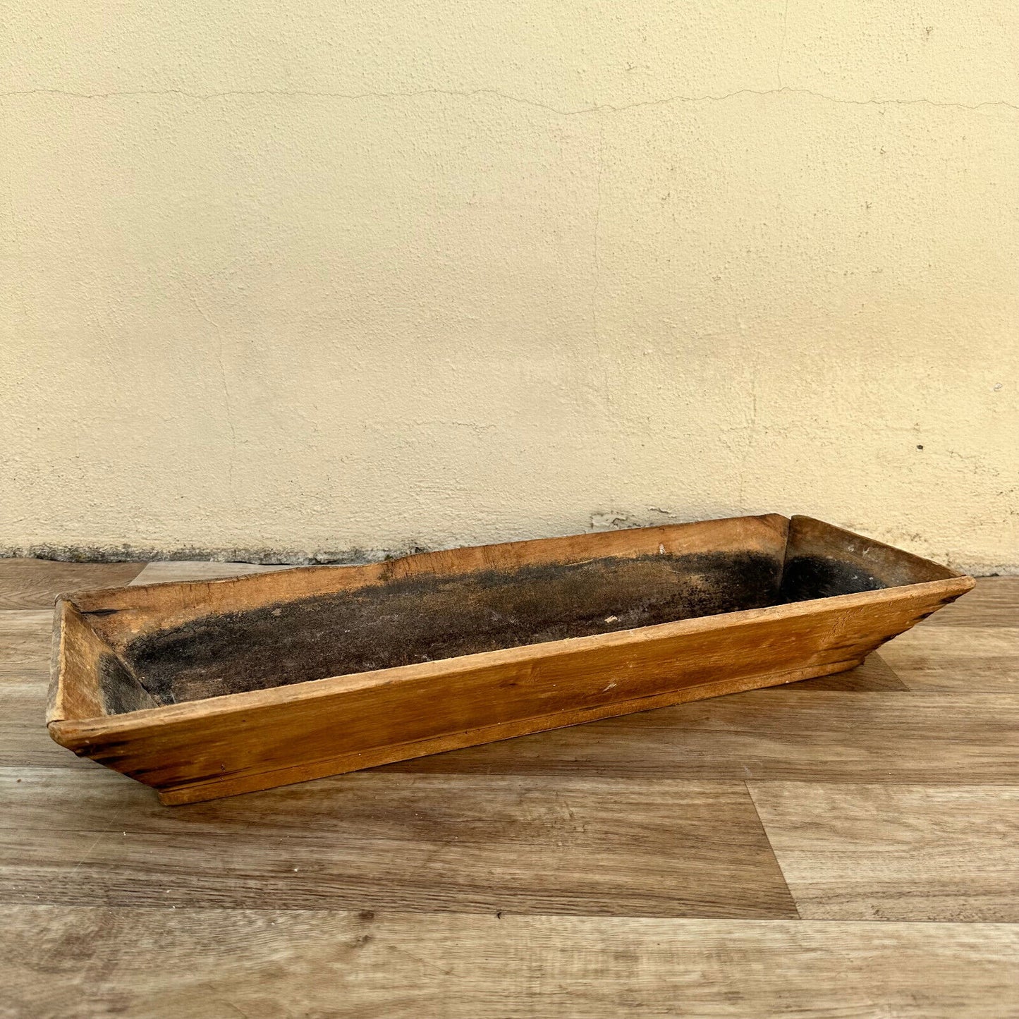 Vintage French Wooden BREAD BASKET 1950s long table center 10022416 - Fleamarketfrance