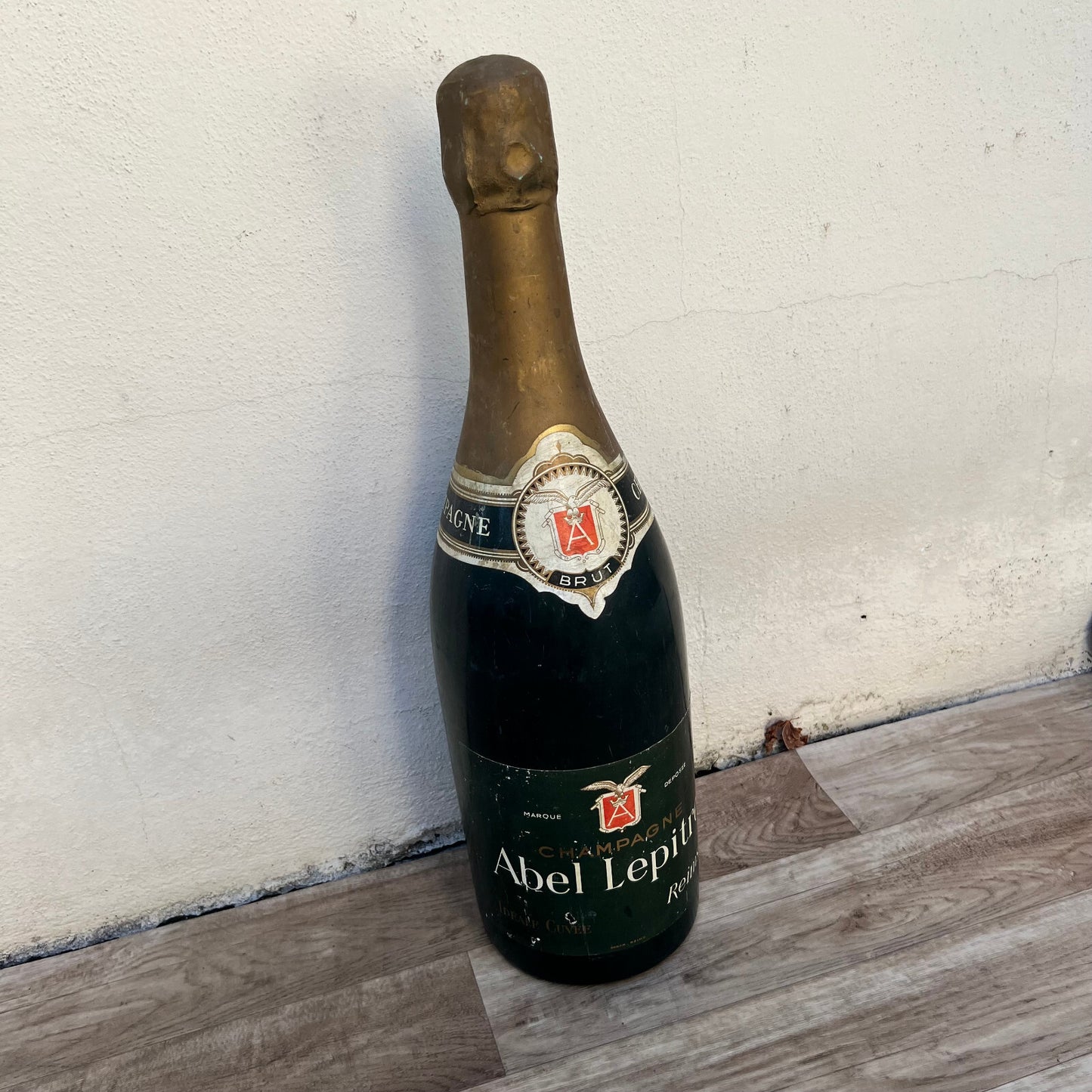 Vintage Abel Lepitre Champagne Display Bottle French Advertising 25" 2110221 Moet & Chandon
