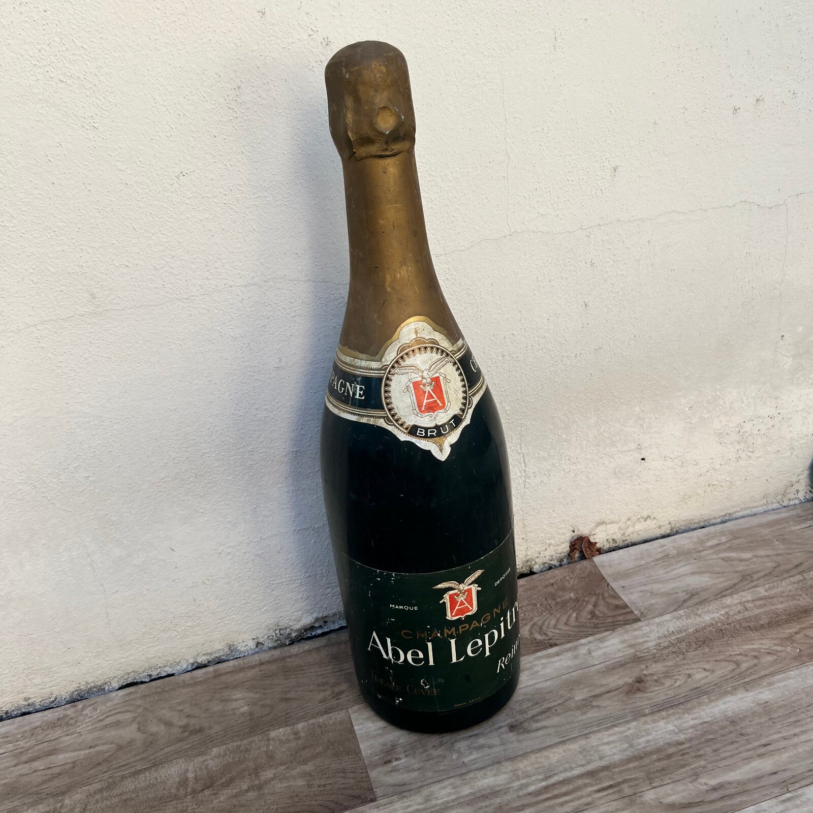 Vintage Abel Lepitre Champagne Display Bottle French Advertising 25" 2110221 Moet & Chandon