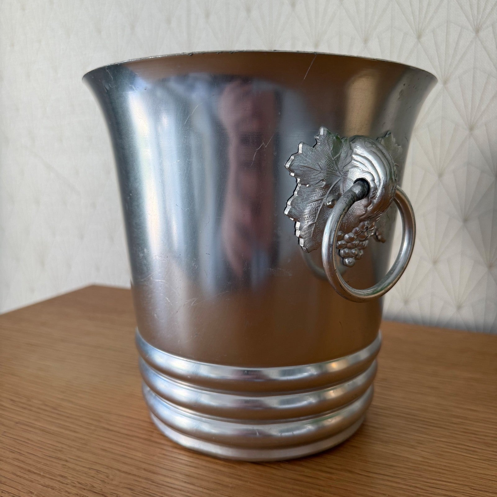 Vintage French Ice Bucket ARGIT Aluminum Champagne Cooler Wine 0912255 ARGIT