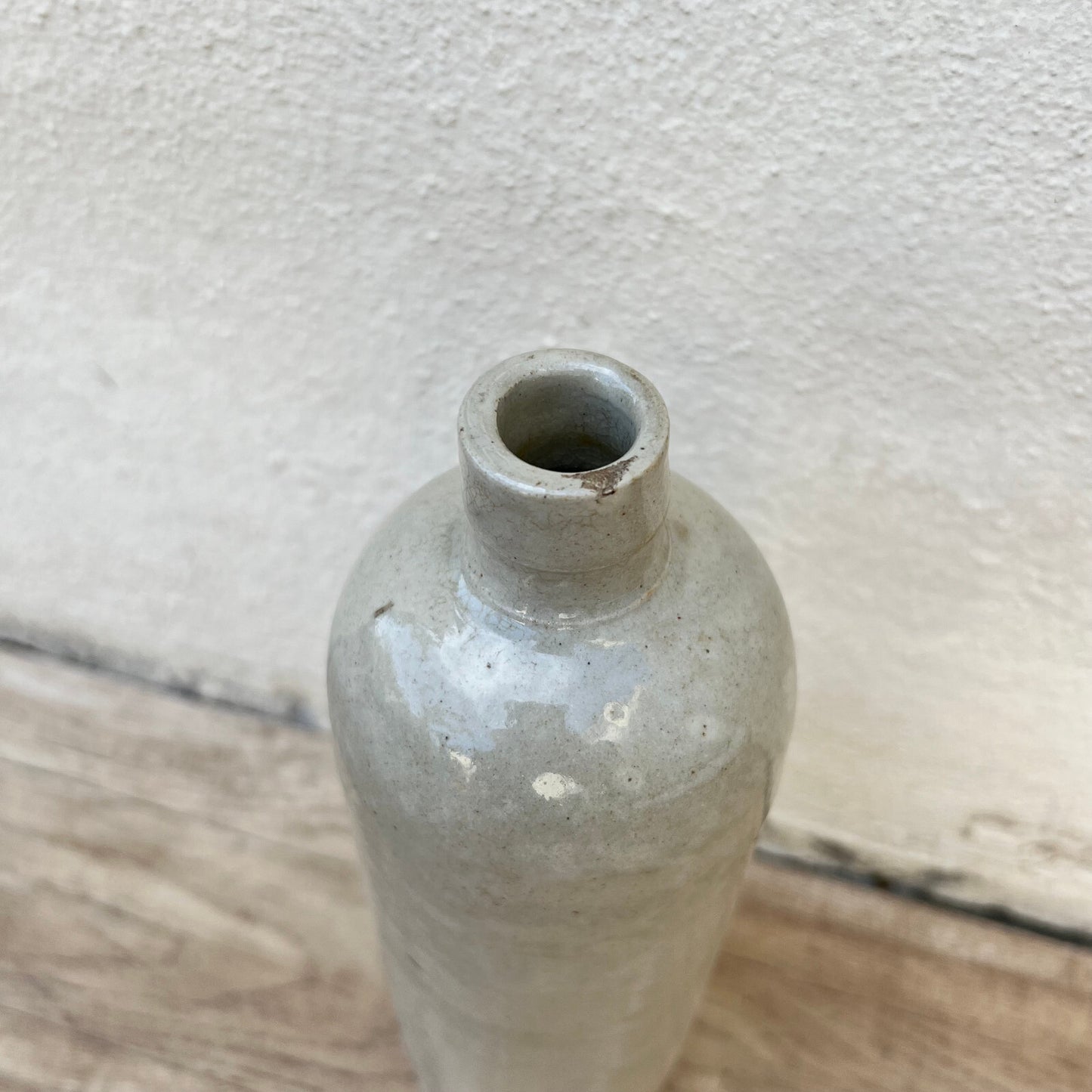 Antique French Stoneware Bottle 3/4 Litre Wine Jug 27cm Ceramic 15122411 Unmarked