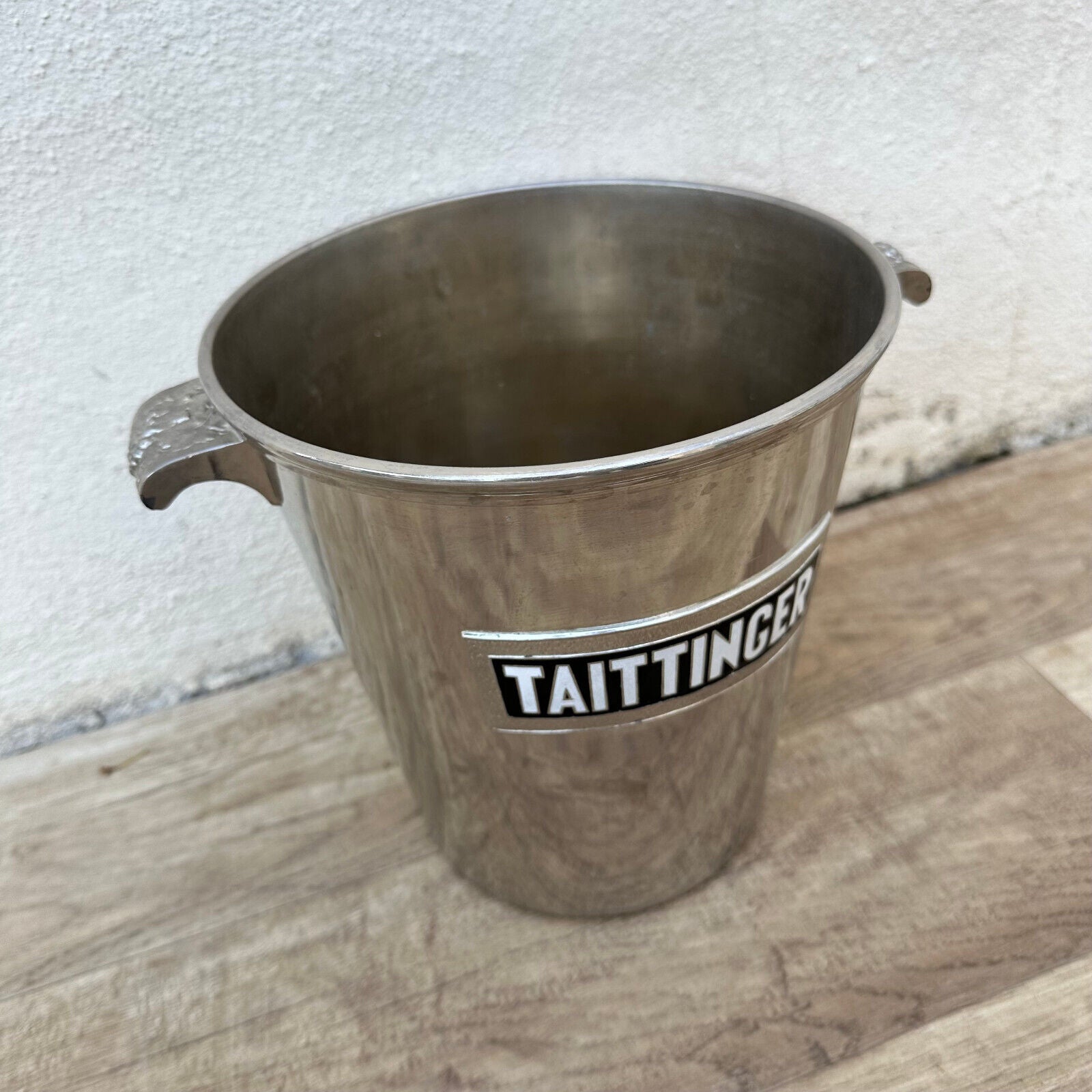 Vintage French Champagne Silverplate Ice Bucket Cooler RARE TAITTINGER 1109241 - Fleamarketfrance