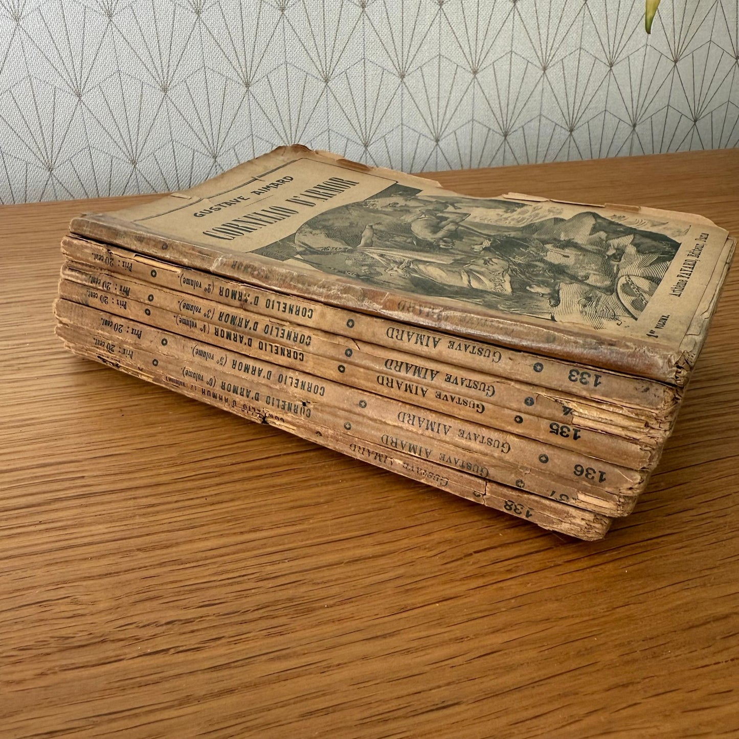 Collection of old French books decoration 0309252