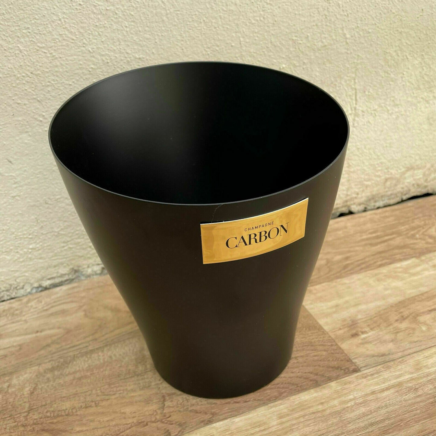 French Champagne Ice Bucket CARBON Black Metal Wine Cooler Luxury 0307219 CARBON