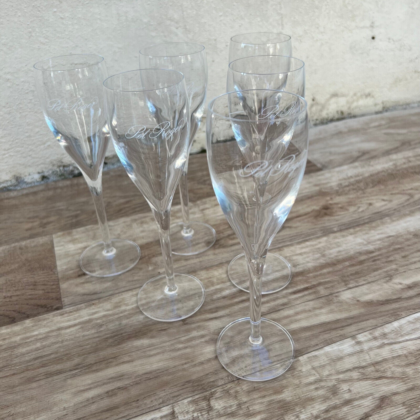 6 x Pol Roger Glasses Flutes Cup Ice Glass 02032312 - Fleamarketfrance