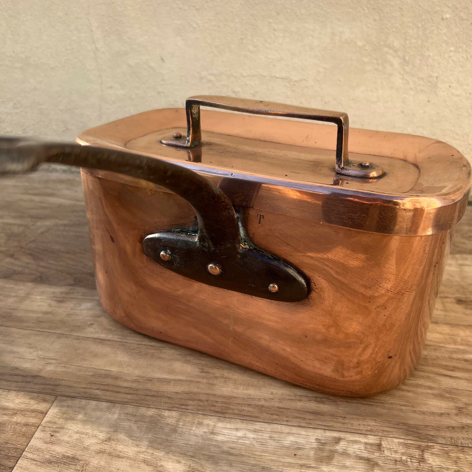 French Copper Daubiere Dovetailed Braising Pot Vintage Cookware 2801223 Fleamarketfrance