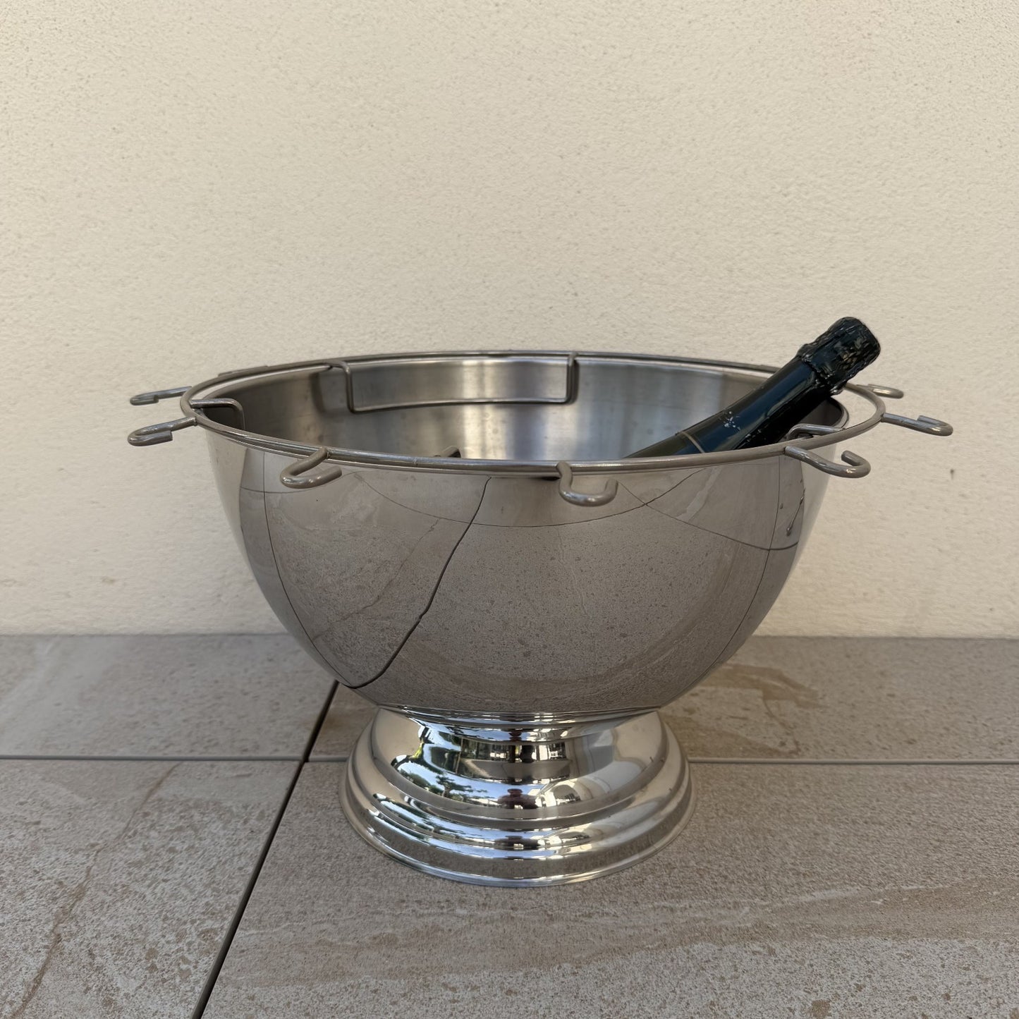Couzon French Champagne Ice Bucket Double Magnum Inox Flute Rack 0707263 Pol Roger
