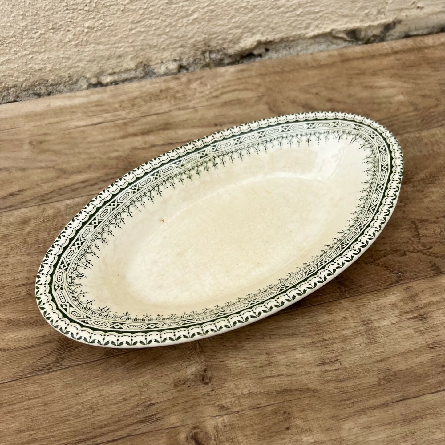 French Ironstone Platter Terre de Fer Oval Serving Tray Arles 2703225 Terre de Fer