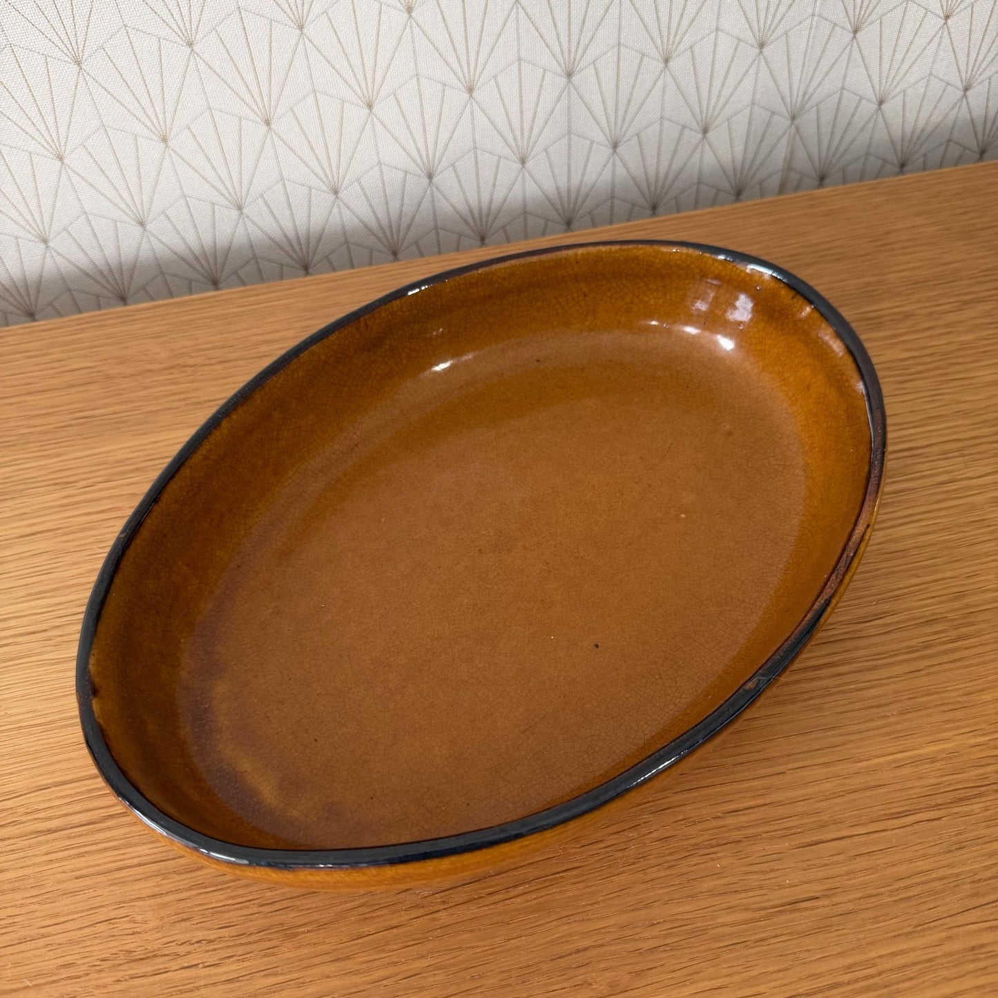 Vintage France Handmade French Bakeware 12.5” terrine plate gratin oval 2502265 Fleamarketfrance