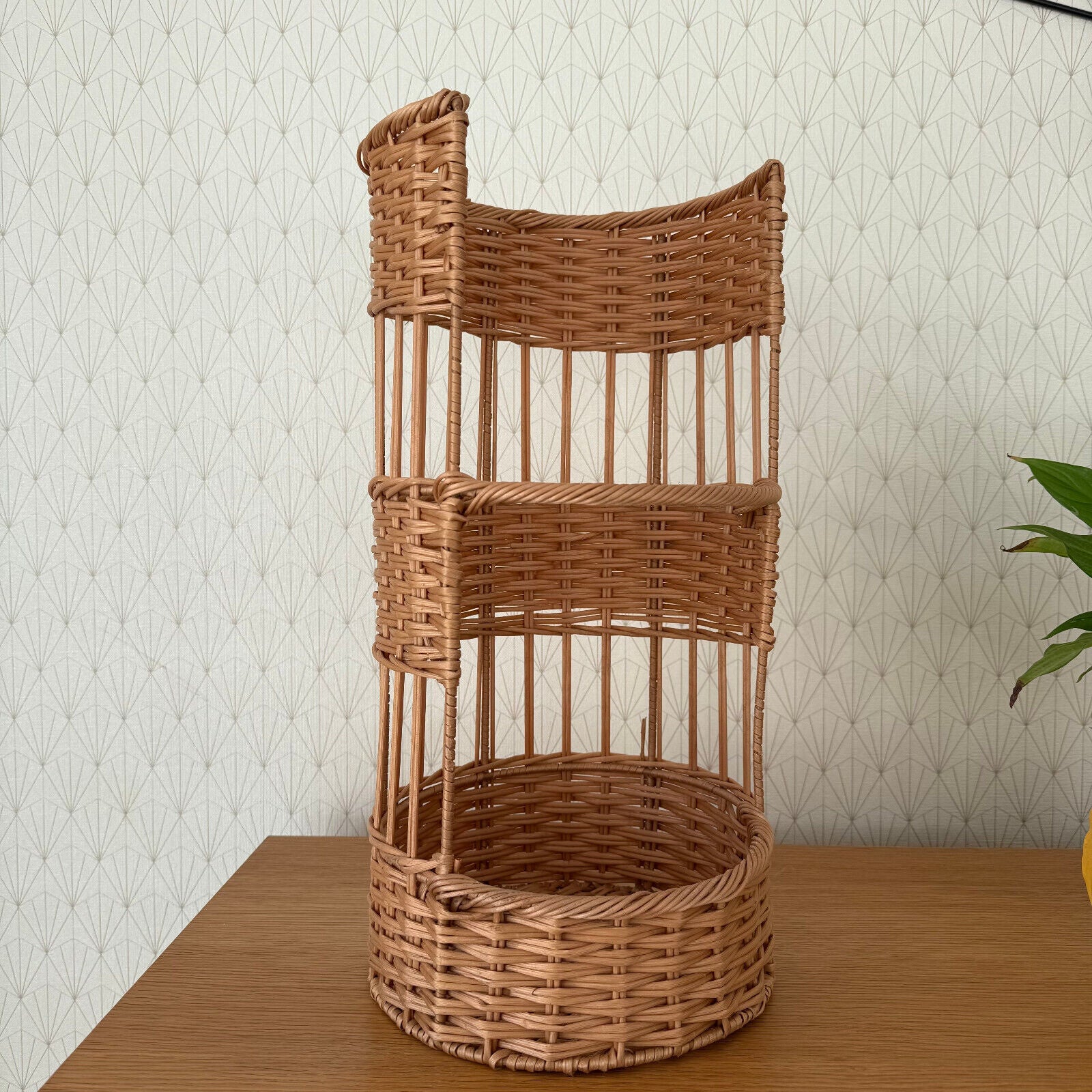 French bread basket wicker rattan style storage organizer display bakery 2401251 - Fleamarketfrance