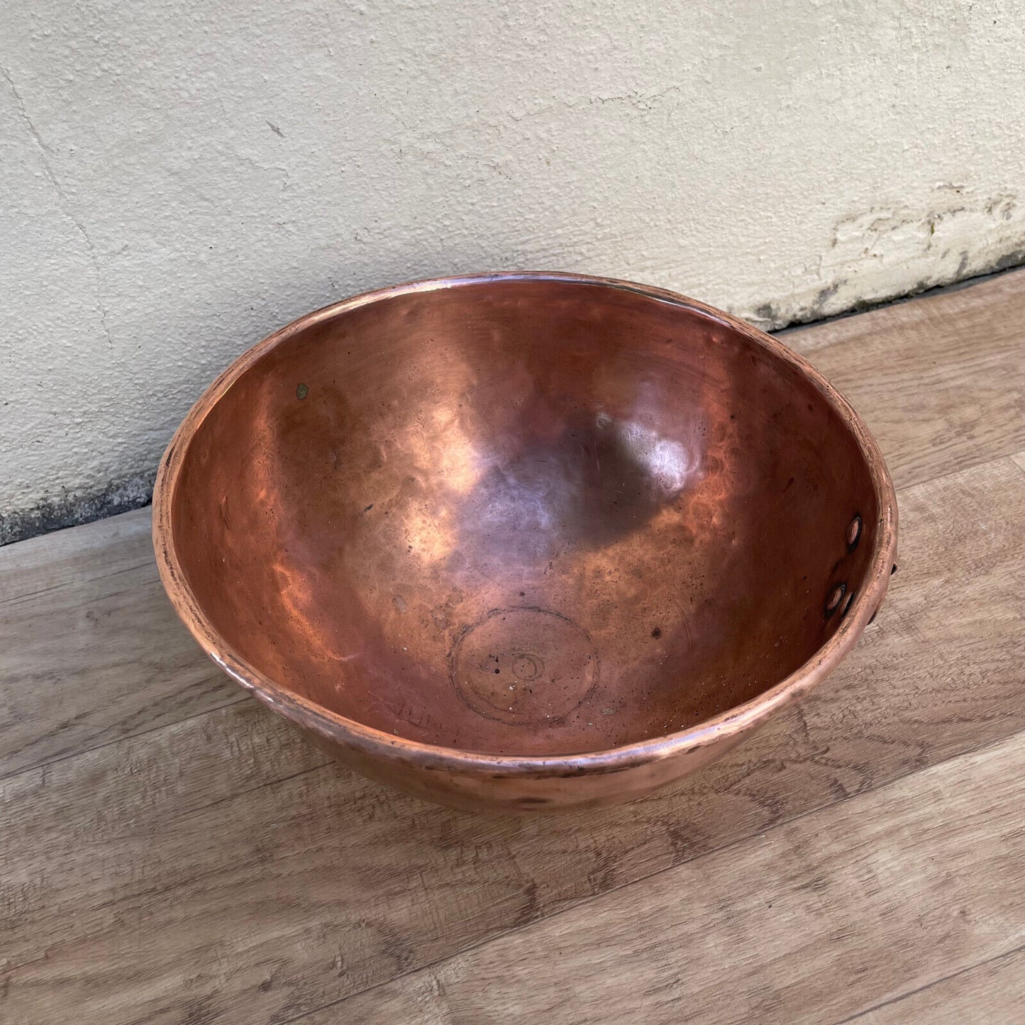 Antique Copper French Mixing Bowl Cul de Poule from France 1301252 - Fleamarketfrance