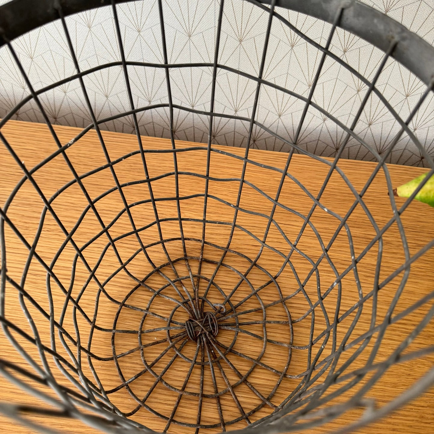 French Wire Basket Metal Handles Vintage Storage Laundry Office 15062419 Fleamarketfrance
