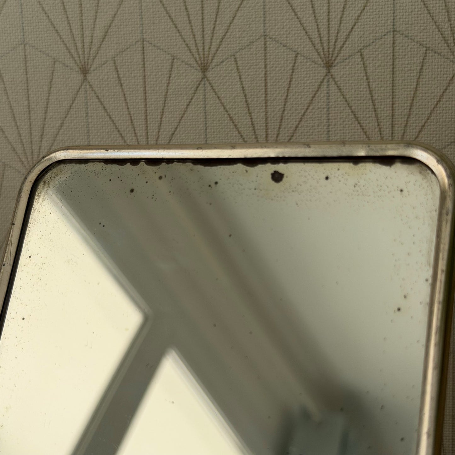 Vintage French Art Deco Chrome Standing Bathroom Mirror 1950s 2203264 Fleamarketfrance