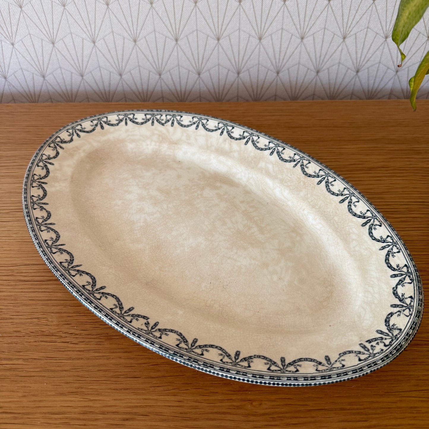 French Porcelain Tray Plate Louis XVI Salins ironstone 05052510