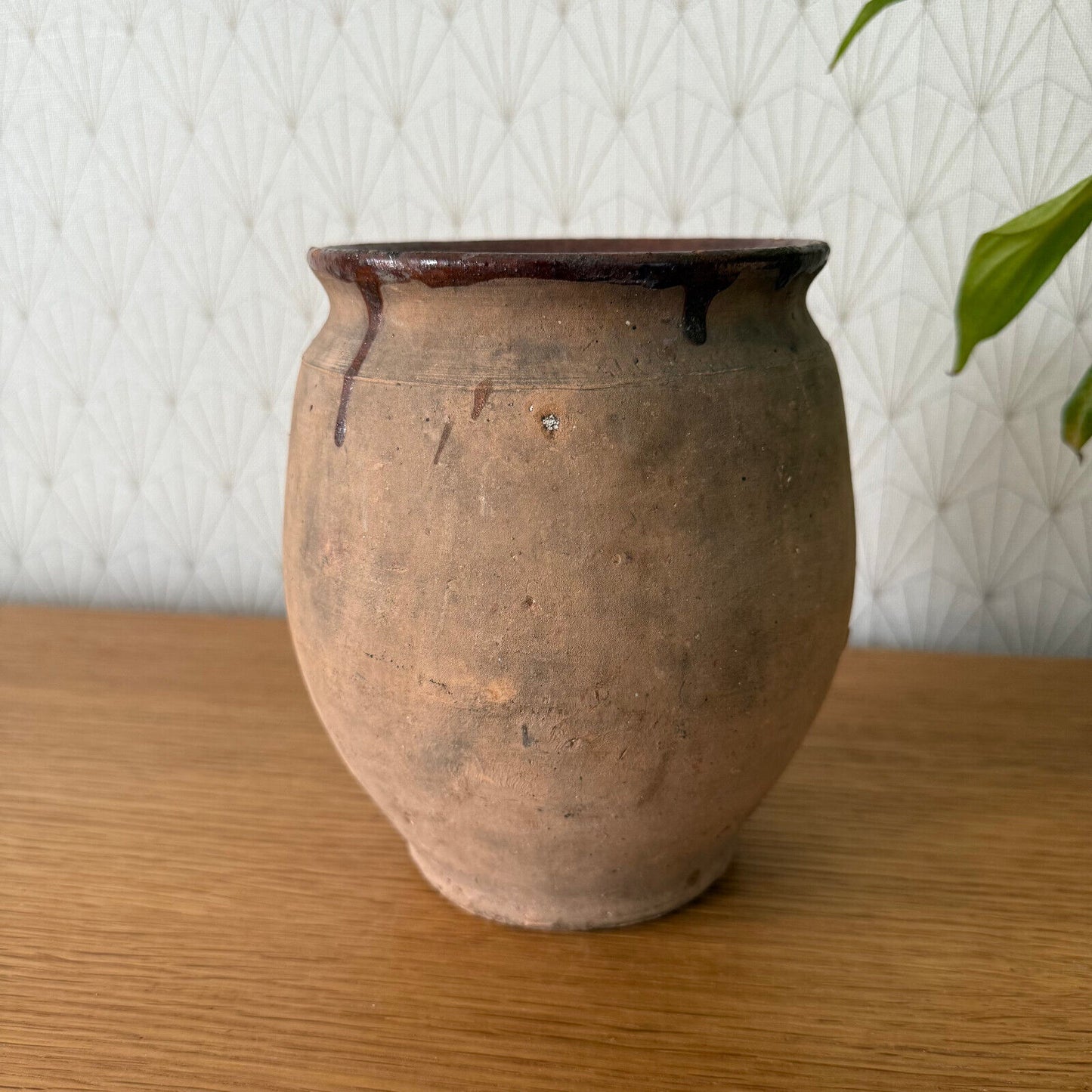 HANDMADE GLAZED TERRA COTTA ANTIQUE FRENCH CONFIT POT 2502253 - Fleamarketfrance