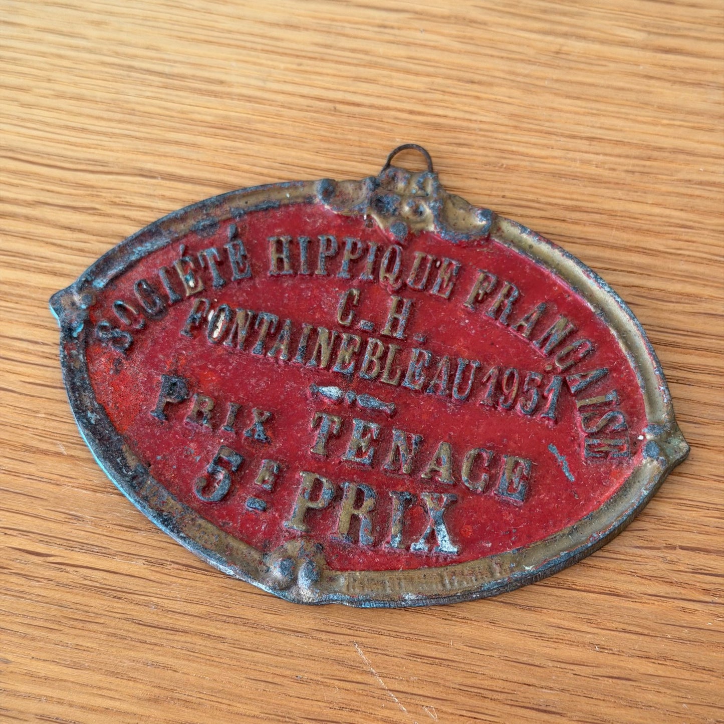 French Vintage Agricultural Award Trophy Plaque 1951 Fontainebleau 13012613 Fleamarketfrance : French vintage and antique decor