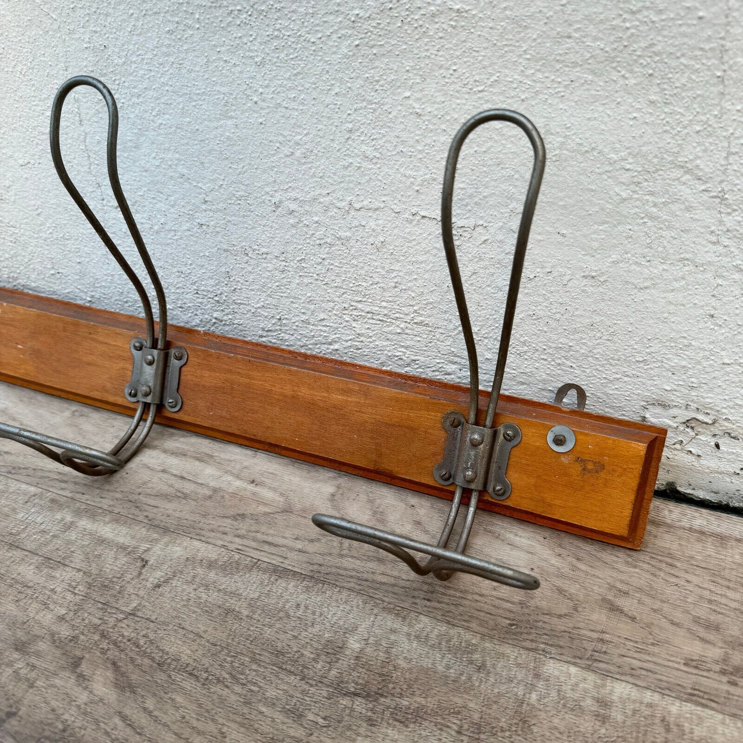 Antique French Coat Hook Hat Wood Wooden 3 Pegs Hanger  rack 2604248 - Fleamarketfrance