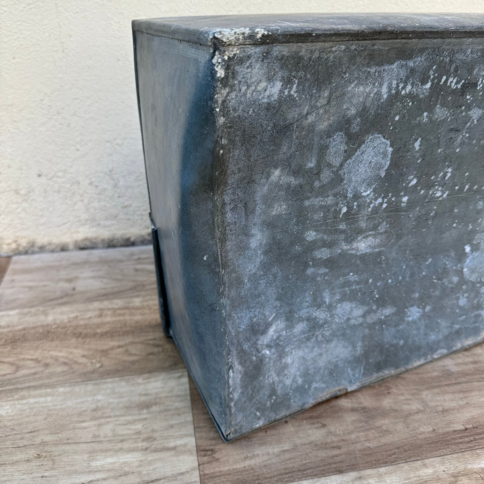 French Vintage Galvanized Metal Toolbox Industrial Storage 1950s 1206246 Fleamarketfrance
