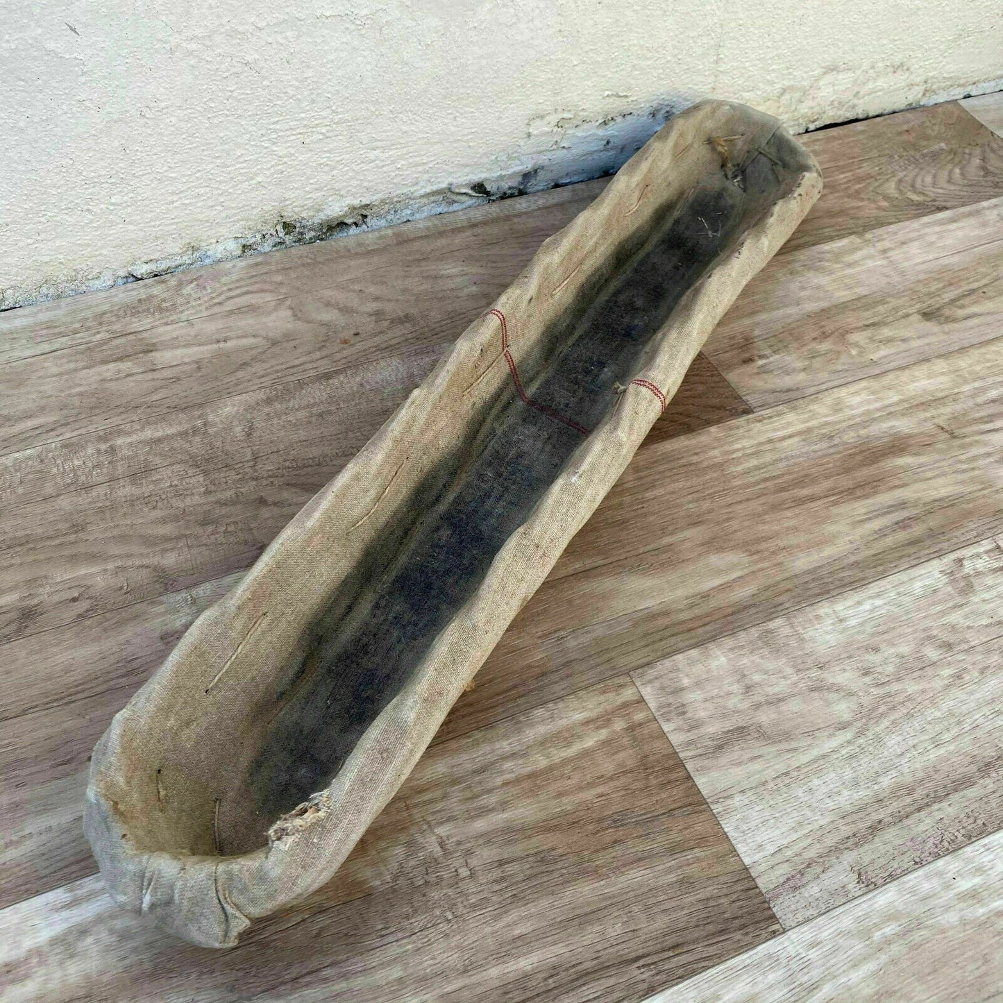 Vintage French Baguette Basket Wicker Linen Lined Bread 1950s 2307217 Fleamarketfrance