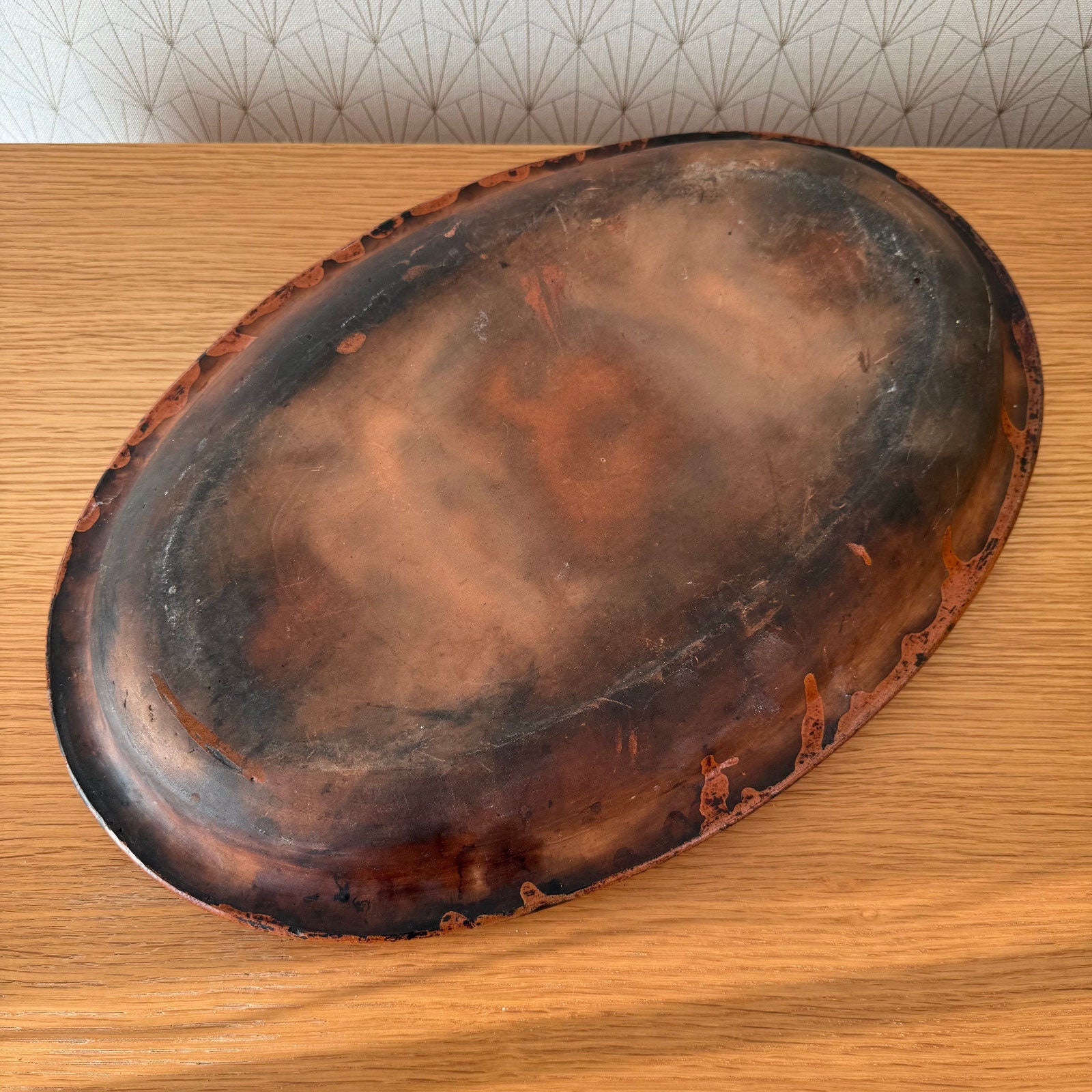 Vintage France Handmade French Bakeware 17 3/4 terrine plate gratin oval 0301242 Fleamarketfrance