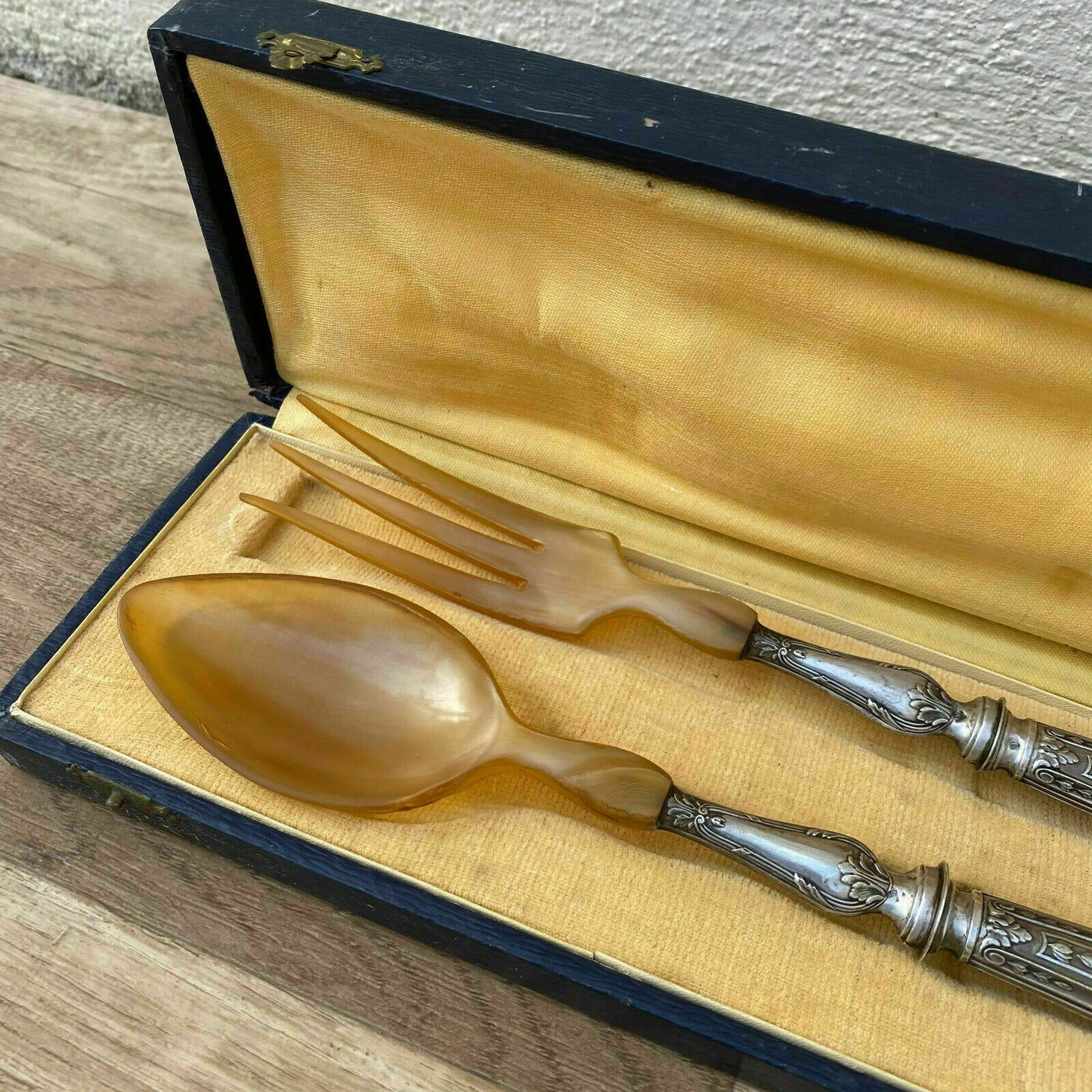 Antique French Sterling silver Salad Serving Set PARIS 11122011 - Fleamarketfrance