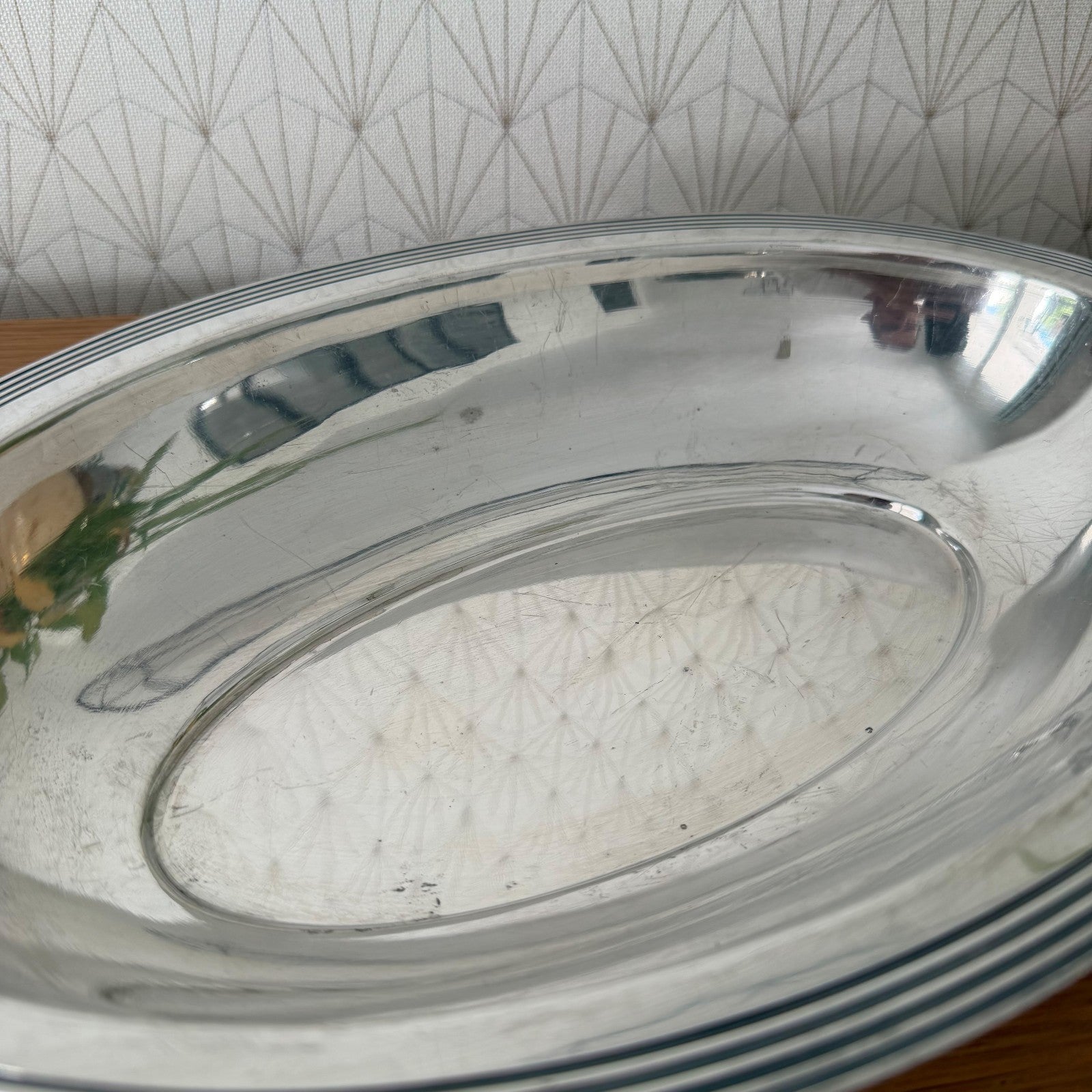 Ercuis Silverplate French Oval Serving Platter Art Deco Tray 2607266 ercuis