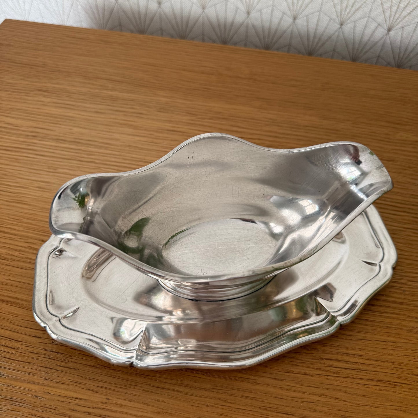 French Silverplate Gravy Boat Ercuis Vintage Sauce Boat Set 1906259 ercuis