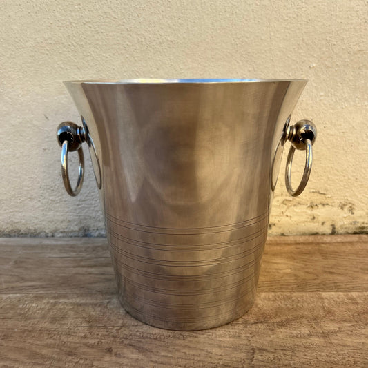 French Silver Ice Bucket Champagne Cooler Ring Handles Vintage 09032515 Fleamarketfrance
