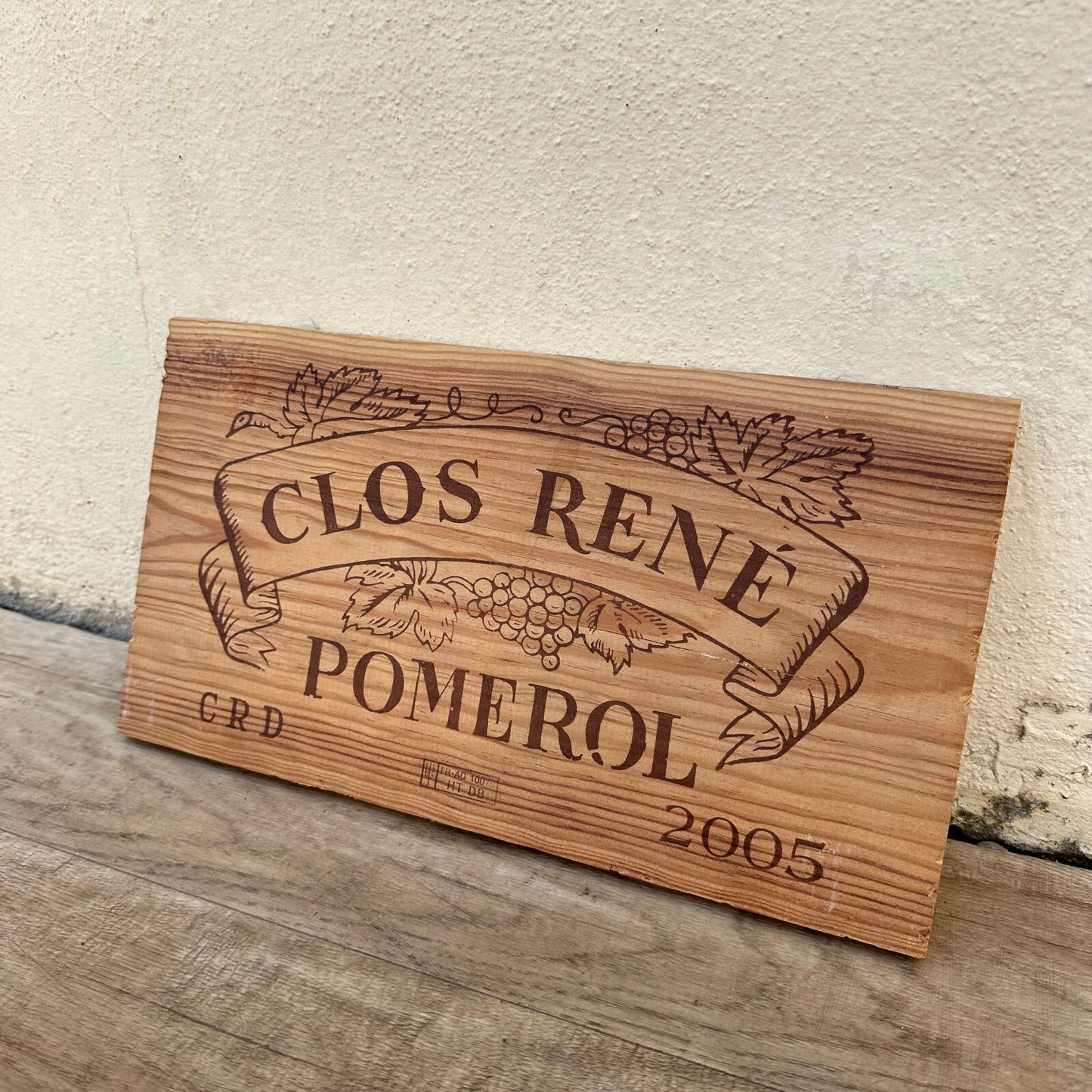 French Wine Crate Panel Clos Rene Pomerol 2005 Vintage Wall Decor 1906234 Unbranded